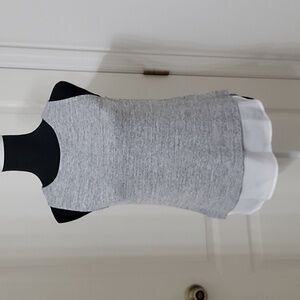 Banana Republic Factory Size PXS Gray and White Layered-Look Sleeveless Top. NEW
